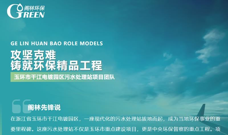 阁林先锋 | 玉环市干江电镀园区污水处理站项目团队：攻坚克难，铸就环保精品工程